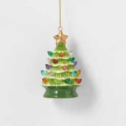 Lit Ceramic Retro Christmas Tree Ornament - Wondershop™ -Wonder Shop USA GUEST ddb44c80 8bcd 4e09 88d0 18792ad8ca7c