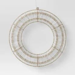 LED High Density Champagne Metal Wreath Christmas Novelty Silhouette Lights With White Color Light Bulb - Wondershop™ -Wonder Shop USA GUEST ddcdfcfe 671c 4bca b5d5 fb56ac7df312