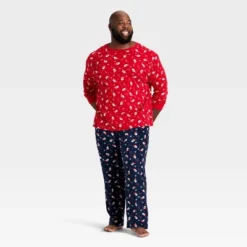 Men's Santa Print Microfleece Holiday Matching Family Pajama Pants - Wondershop™ Navy Blue -Wonder Shop USA GUEST dec82c6a 2ac8 486c b6ab ee9db859cbbd