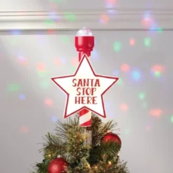 14.5" 21ct LED Light Santa Stop Here Christmas Tree Topper Red - Wondershop™ -Wonder Shop USA GUEST e544f83a 0cf6 42fa bd91 254daf781d40