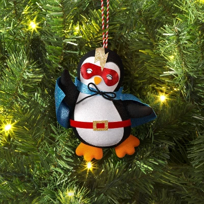 5.25" Christmas Fabric Superhero Ornament Penguin - Wondershop™ 3 5.25" Christmas Fabric Superhero Ornament Penguin - Wondershop™