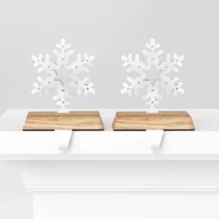2pk Christmas Lit Snowflake Stocking Holder - Wondershop™ -Wonder Shop USA GUEST e884bcc4 6380 4a67 bc1d 793f129ce368