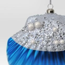 4.25" Christmas Plastic Scallop Ornament Blue - Wondershop™ -Wonder Shop USA GUEST e8b87394 c0f4 483c b036 974bcfc11ffc