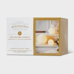 3pc LED Glittered Globe Christmas Novelty Sculpture Light White - Wondershop™ -Wonder Shop USA GUEST e8e9ca06 4e79 4d25 ac23 d125fdbdfd78