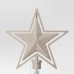 Christmas Lit Auto Rotating Star Tree Topper 5 Point Gold - Wondershop™ -Wonder Shop USA GUEST eab8f2d3 0369 4671 9bbc 92d1ca8bea95