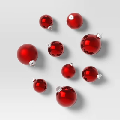 42pc Round Glass Christmas Tree Ornament Set - Wondershop™ 12 42pc Round Glass Christmas Tree Ornament Set - Wondershop™ - Image 10