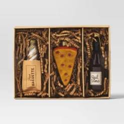 3pc Christmas Gift Ornament Set Glass Wine/Cheese/Baguette - Wondershop™ -Wonder Shop USA GUEST ed6c2d3b 105e 4e95 bdc6 faf11e77ef47