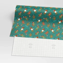 30" 50 Sq Ft Christmas Roll Wrap Reindeer Games On Green - Wondershop™ -Wonder Shop USA GUEST ee153b75 fde9 4a2a 83e3 df9d88d5a2c7
