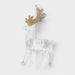 Acrylic Deer With Glittered Antlers Christmas Tree Ornament - Wondershop™ -Wonder Shop USA GUEST ef162ca9 6ad4 4480 a6b8 4a75c8dd0db7