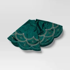 48" Christmas Dia Art Deco Embellished Soft Velvet Tree Skirt Green - Wondershop™ -Wonder Shop USA GUEST efe2571e 8fdf 4963 a745 7d80fcac0d64