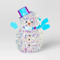 LED Tinsel Snowman Christmas Novelty Sculpture Light With Clear Color Light Bulb - Wondershop™ -Wonder Shop USA GUEST f1d8759b 3a53 4403 9bd7 7f56df75c82c