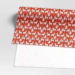 30” 20 Sq Ft Christmas Roll Wrap Scandinavian Trees And Deer On Red - Wondershop™ -Wonder Shop USA GUEST f7308c0d fbb7 4e09 8fe0 a2cd2267078f