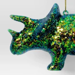 5" Christmas Plastic Chunky Glitter Dinosaur Ornament Green - Wondershop™ -Wonder Shop USA GUEST fb3332ab 252f 46ef b0aa ef74a7e4aa6d
