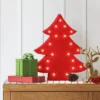 12" Battery Operated Lit Wood Christmas Tree Figurine - Wondershop™ Red -Wonder Shop USA GUEST fd104616 1cd3 4033 aabb 09341ed59aa6