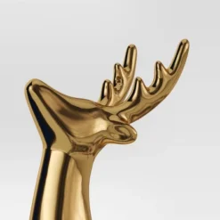 8.75" Plated Ceramic Sitting Deer Animal Figurine - Wondershop™ Gold -Wonder Shop USA GUEST fea93add 59be 4257 b207 ec1caaa9ac99